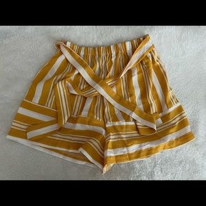 Yellow Stripes Summer Shorts
